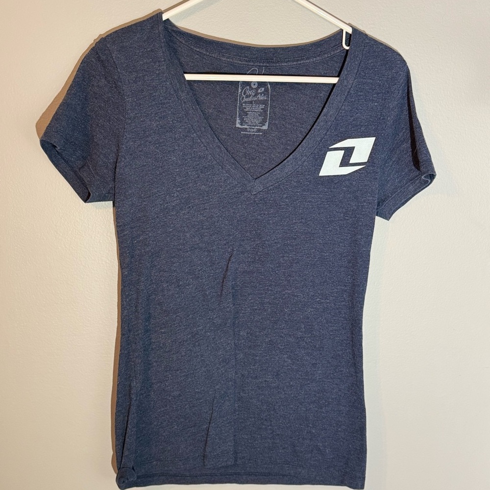 One Industries Navy Blue V-Neck Women's Top